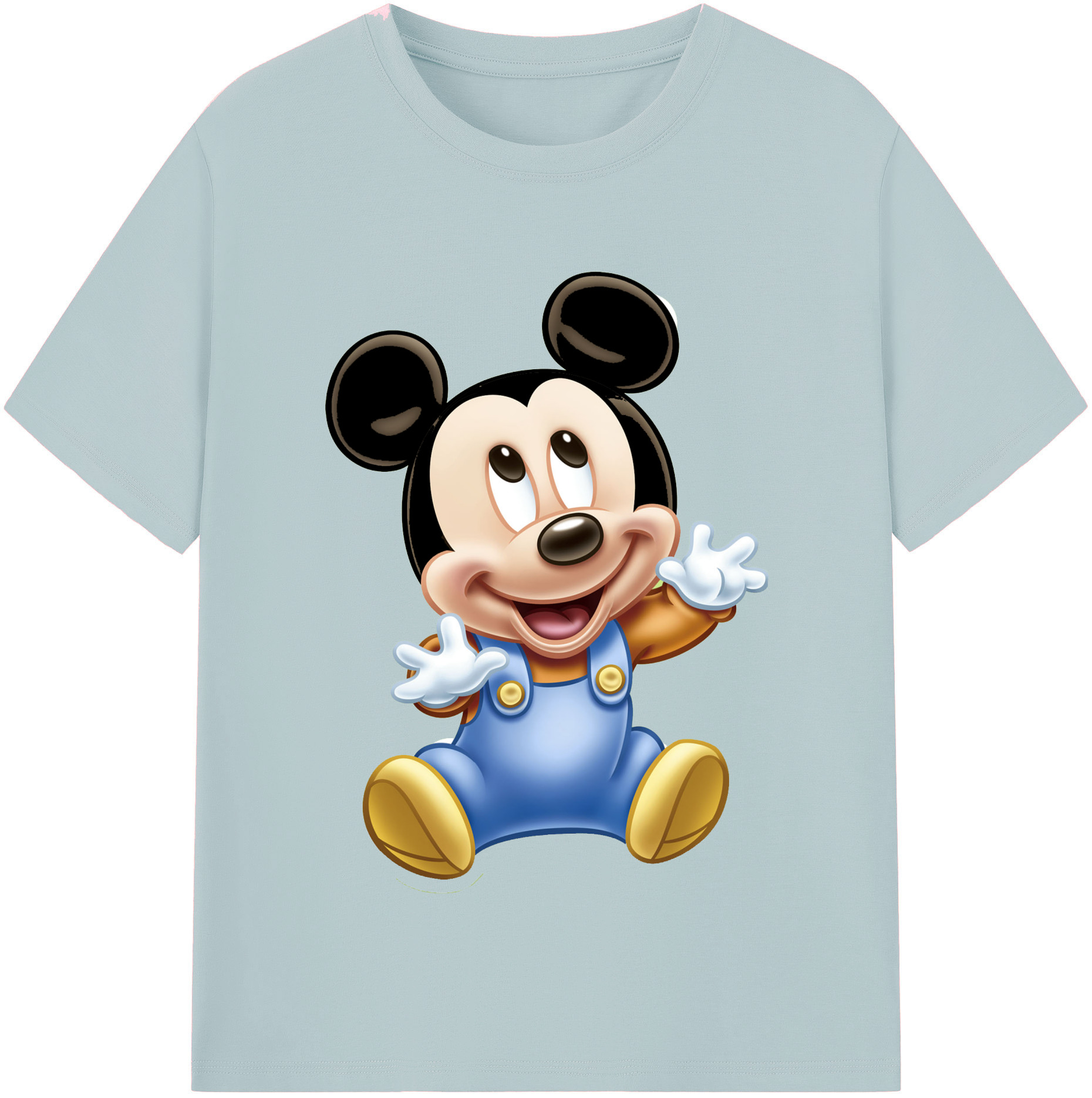 （画像用） ミッキーマウス Mickey Mouse 綿100％半袖Tシャツ（フロントプリント）